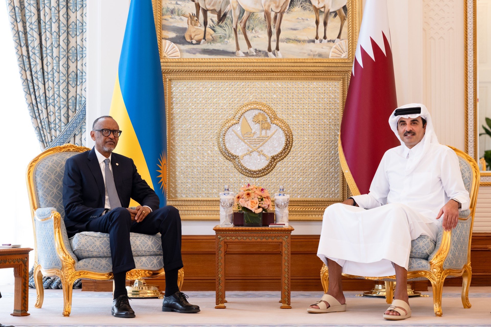 President Kagame, Qatar Amir hold talks in Doha