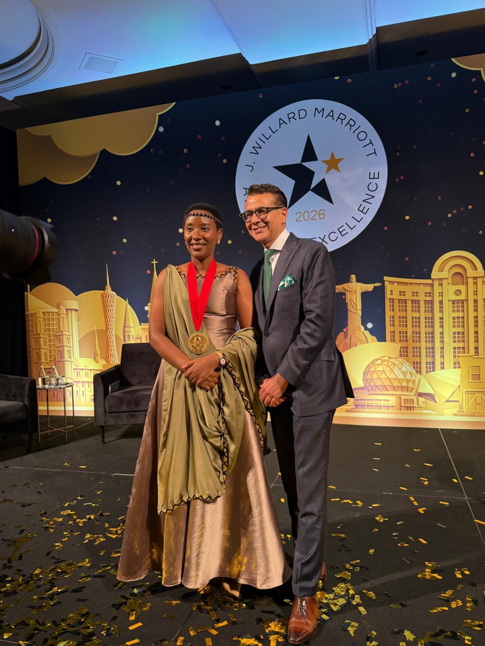 Rwandan woman Uwimbabazi receives top international award from Marriott International