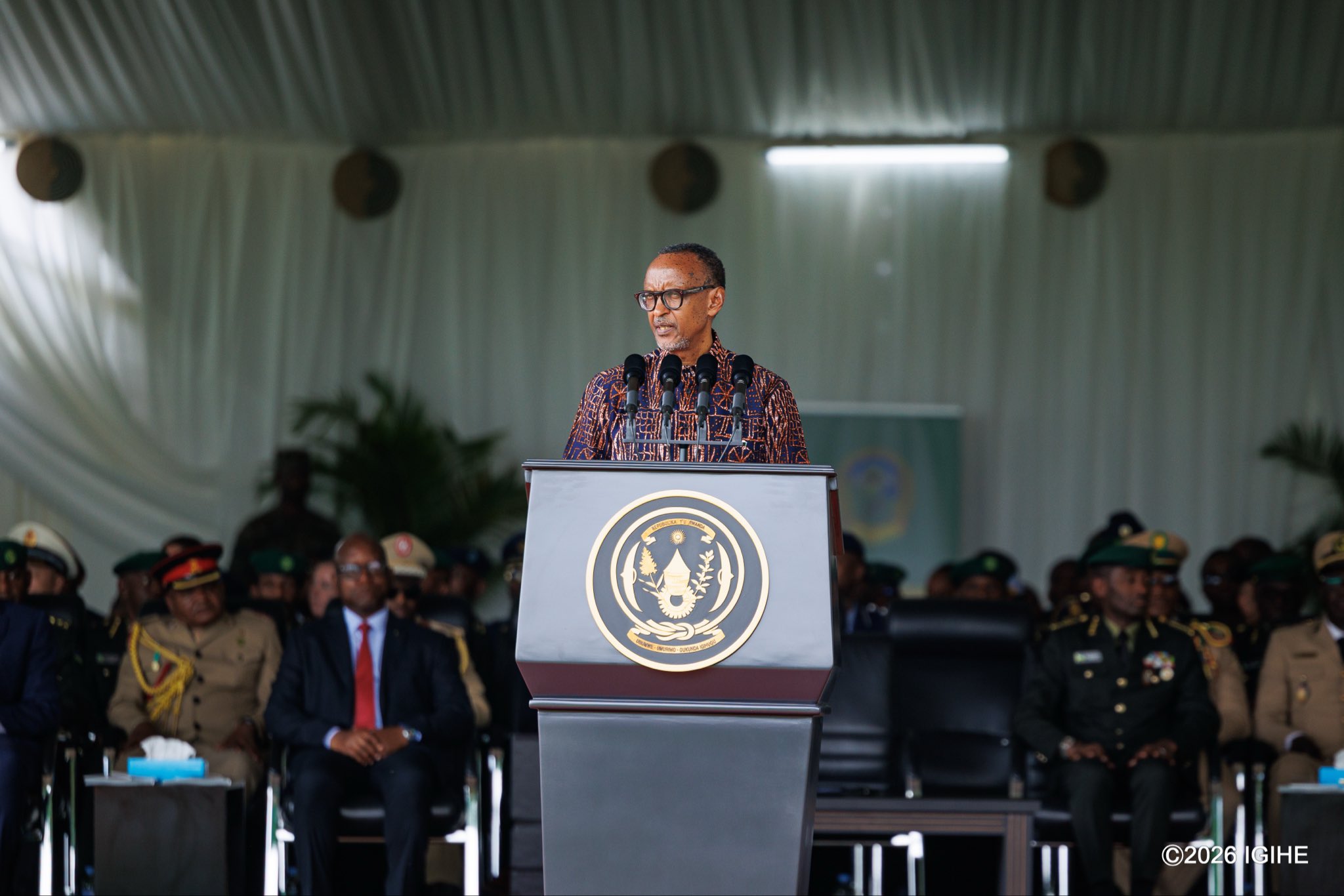 Kagame urges courage, integrity as senior military officers from 20 countries graduate in Musanze