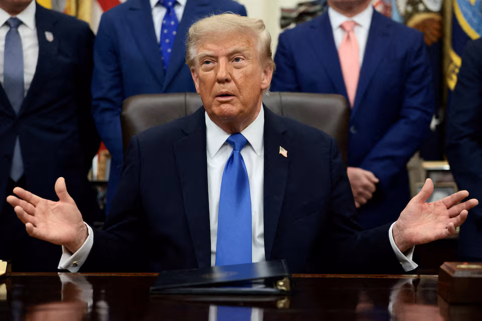 Trump said he would not stand by and let the "decimation or destruction" of AI happen.