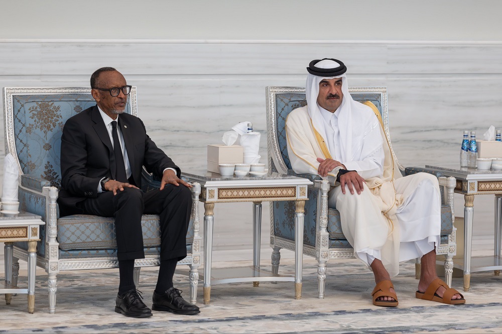 Le Président Kagame à Doha en solidarité avec le Qatar après le décès de l’ancien émir