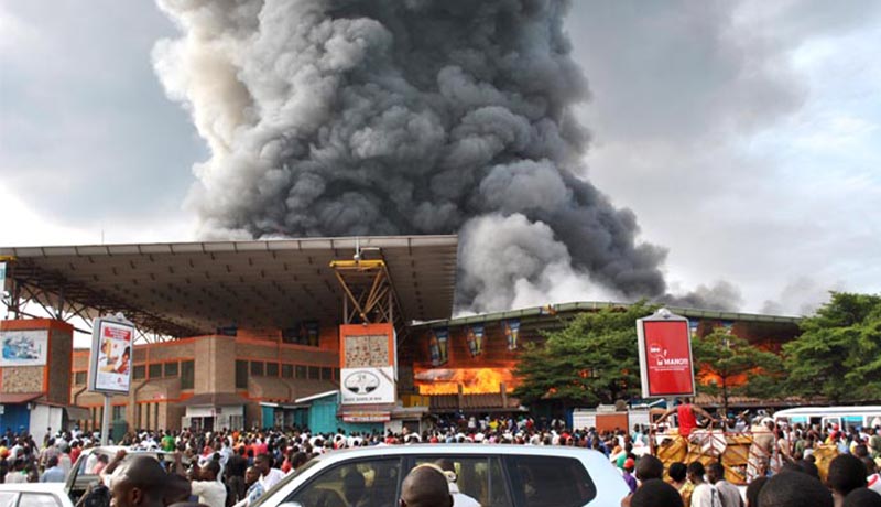 Burundi : un nouvel incendie ravage un important marché