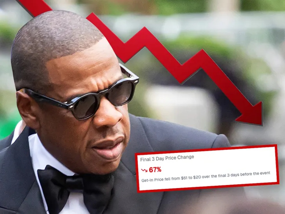 Amatike y’igitaramo cya Jay-Z yataye agaciro ku rugero rwa 67%
